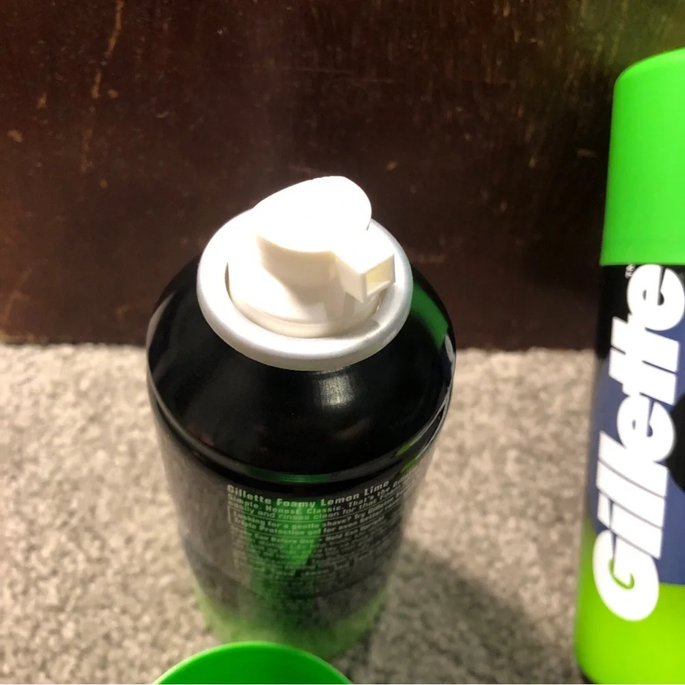 X2 Gillette Lemon-Lime Shave Foam Shaving Cream 6.2oz (175g)